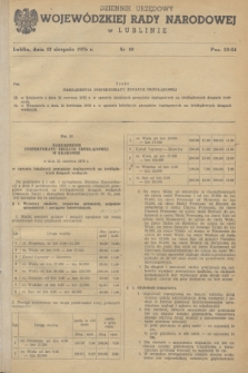 Dziennik Urzędowy Wojewódzkiej Rady Narodowej w Lublinie. 1976, nr 10 (12 sierpnia)