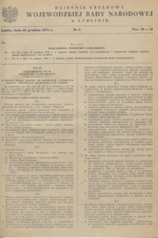 Dziennik Urzędowy Wojewódzkiej Rady Narodowej w Lublinie. 1978, nr 8 (22 grudnia)