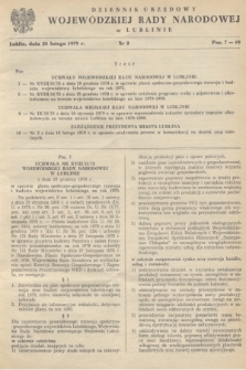 Dziennik Urzędowy Wojewódzkiej Rady Narodowej w Lublinie. 1979, nr 2 (28 lutego)