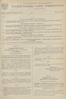 Dziennik Urzędowy Wojewódzkiej Rady Narodowej w Lublinie. 1979, nr 7 (30 listopada)