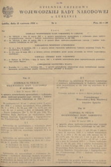 Dziennik Urzędowy Wojewódzkiej Rady Narodowej w Lublinie. 1981, nr 4 (12 czerwca)