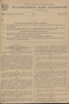 Dziennik Urzędowy Wojewódzkiej Rady Narodowej w Lublinie. 1981, nr 6 (22 września)