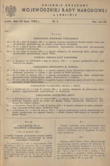 Dziennik Urzędowy Wojewódzkiej Rady Narodowej w Lublinie. 1983, nr 3 (30 lipca)