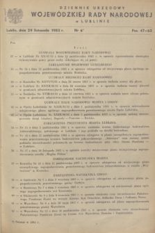 Dziennik Urzędowy Wojewódzkiej Rady Narodowej w Lublinie. 1983, nr 6 (29 listopada)