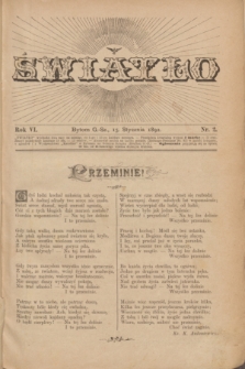 Światło. R.6, nr 2 (15 stycznia 1892) + dod.