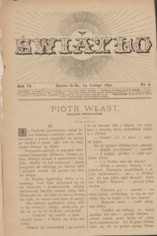 Światło. R.6, nr 4 (15 lutego 1892) + dod.