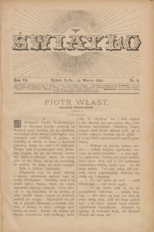 Światło. R.6, nr 6 (15 marca 1892) + dod.