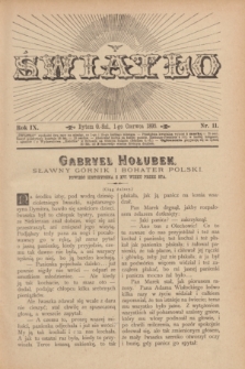 Światło. R.9, nr 11 (1 czerwca 1895) + dod.