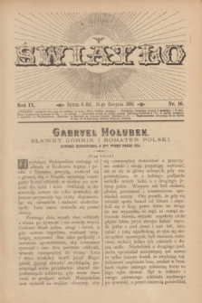 Światło. R.9, nr 16 (15 sierpnia 1895) + dod.