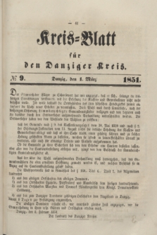 Kreis-Blatt für den Danziger Kreis. 1851, № 9 (1 März)