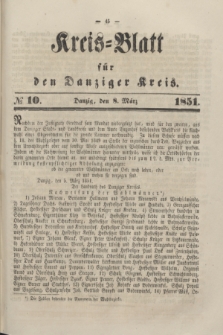 Kreis-Blatt für den Danziger Kreis. 1851, № 10 (8 März)