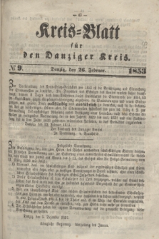 Kreis-Blatt für den Danziger Kreis. 1853, № 9 (26 Februar)