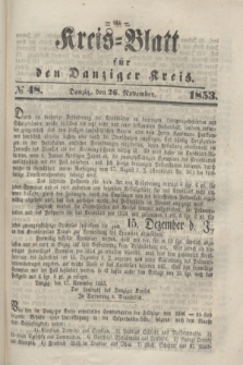 Kreis-Blatt für den Danziger Kreis. 1853, № 48 (26 November)