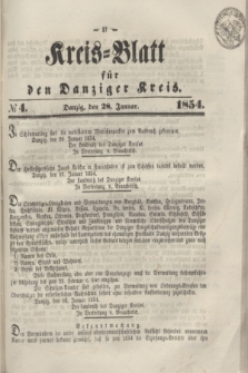 Kreis-Blatt für den Danziger Kreis. 1854, № 4 (28 Januar)