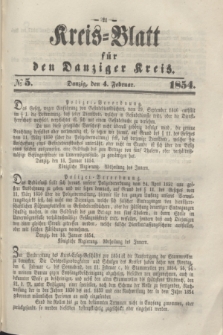 Kreis-Blatt für den Danziger Kreis. 1854, № 5 (4 Februar)