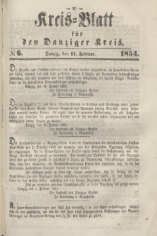 Kreis-Blatt für den Danziger Kreis. 1854, № 6 (11 Februar)