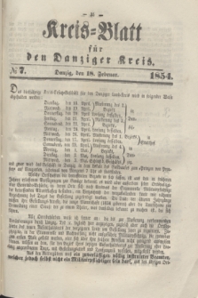 Kreis-Blatt für den Danziger Kreis. 1854, № 7 (18 Februar)