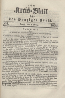 Kreis-Blatt für den Danziger Kreis. 1854, № 9 (4 März)