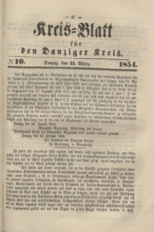 Kreis-Blatt für den Danziger Kreis. 1854, № 10 (11 März)