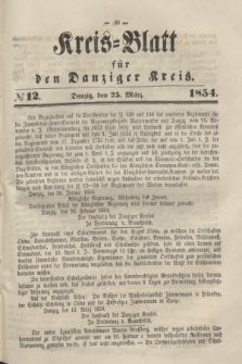 Kreis-Blatt für den Danziger Kreis. 1854, № 12 (25 März)