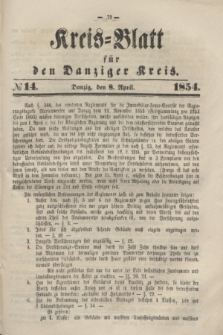 Kreis-Blatt für den Danziger Kreis. 1854, № 14 (8 April)
