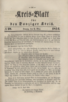 Kreis-Blatt für den Danziger Kreis. 1854, № 18 (6 Mai)