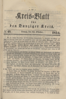 Kreis-Blatt für den Danziger Kreis. 1854, № 41 (14 Oktober)