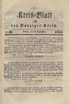 Kreis-Blatt für den Danziger Kreis. 1854, № 48 (2 Dezember)