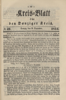 Kreis-Blatt für den Danziger Kreis. 1854, № 49 (9 Dezember)