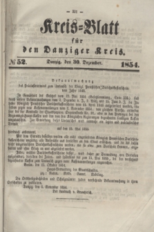Kreis-Blatt für den Danziger Kreis. 1854, № 52 (30 Dezember)