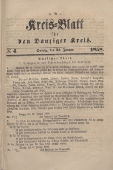 Kreis-Blatt für den Danziger Kreis. 1858, № 4 (23 Januar)