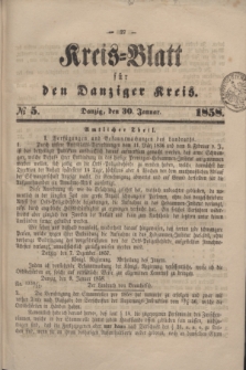Kreis-Blatt für den Danziger Kreis. 1858, № 5 (30 Januar)