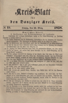Kreis-Blatt für den Danziger Kreis. 1858, № 11 (13 März)