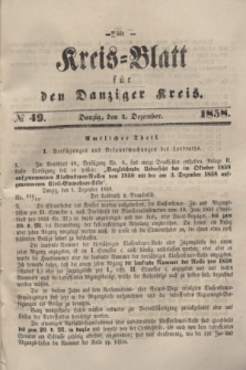 Kreis-Blatt für den Danziger Kreis. 1858, № 49 (4 Dezember)