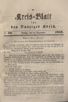Kreis-Blatt für den Danziger Kreis. 1858, № 50 (11 Dezember)