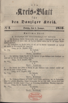 Kreis-Blatt für den Danziger Kreis. 1859, № 1 (1 Januar)