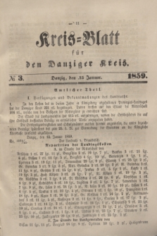 Kreis-Blatt für den Danziger Kreis. 1859, № 3 (15 Januar) + dod.