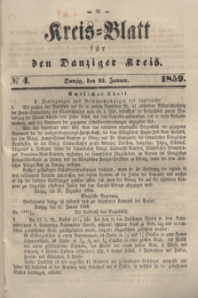 Kreis-Blatt für den Danziger Kreis. 1859, № 4 (22 Januar)