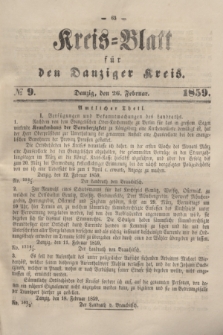 Kreis-Blatt für den Danziger Kreis. 1859, № 9 (26 Februar)