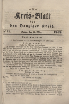 Kreis-Blatt für den Danziger Kreis. 1859, № 11 (12 März)