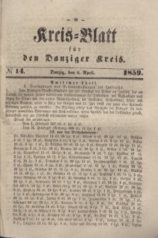 Kreis-Blatt für den Danziger Kreis. 1859, № 14 (2 April)