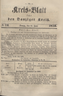 Kreis-Blatt für den Danziger Kreis. 1859, № 24 (11 Juni)