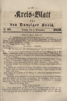 Kreis-Blatt für den Danziger Kreis. 1859, № 45 (5 November)
