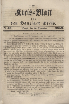 Kreis-Blatt für den Danziger Kreis. 1859, № 48 (26 November)