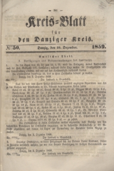 Kreis-Blatt für den Danziger Kreis. 1859, № 50 (10 Dezember)