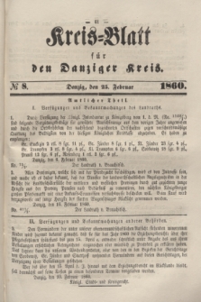 Kreis-Blatt für den Danziger Kreis. 1860, № 8 (25 Februar)