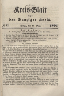Kreis-Blatt für den Danziger Kreis. 1860, № 11 (17 März)