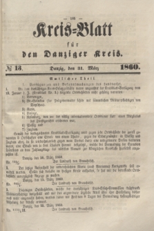 Kreis-Blatt für den Danziger Kreis. 1860, № 13 (31 März)