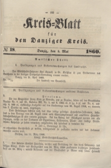 Kreis-Blatt für den Danziger Kreis. 1860, № 18 (5 Mai)