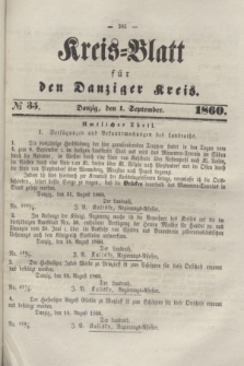 Kreis-Blatt für den Danziger Kreis. 1860, № 35 (1 September)